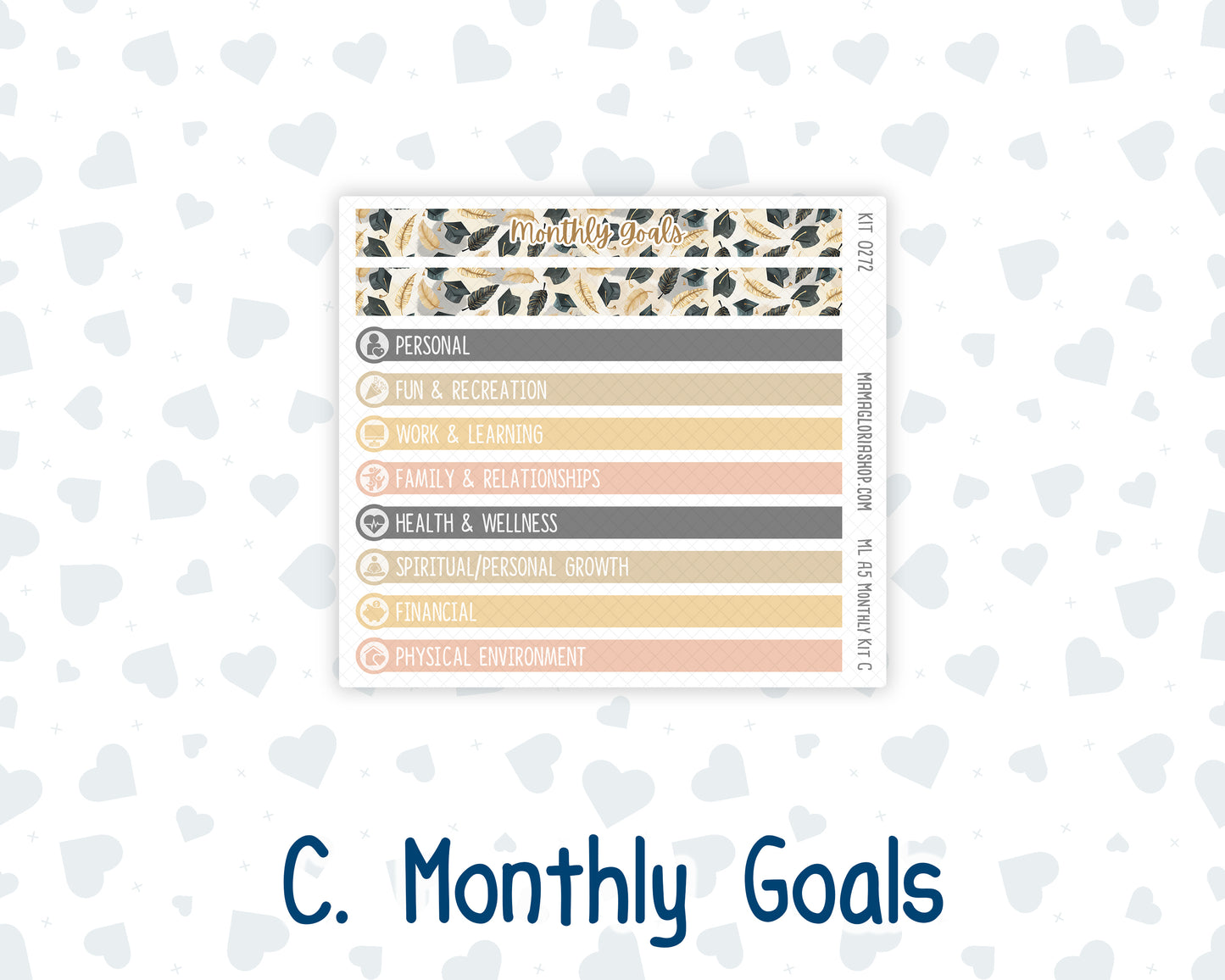 Kit 0272 - A5 - MakseLife Companion Notebook - Monthly Kit - May - Graduation