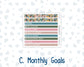 Kit 0275 - A5 - MakseLife Companion Notebook - Monthly Kit - July - Tropical Safari Blush