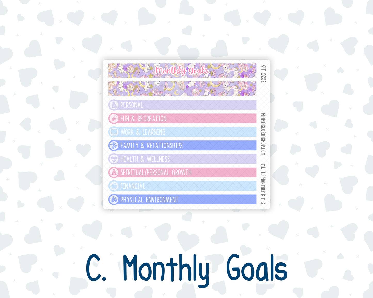 Kit 0252 - A5 - MakseLife Companion Notebook - Monthly Kit - February - Tokyo Candy Cloud