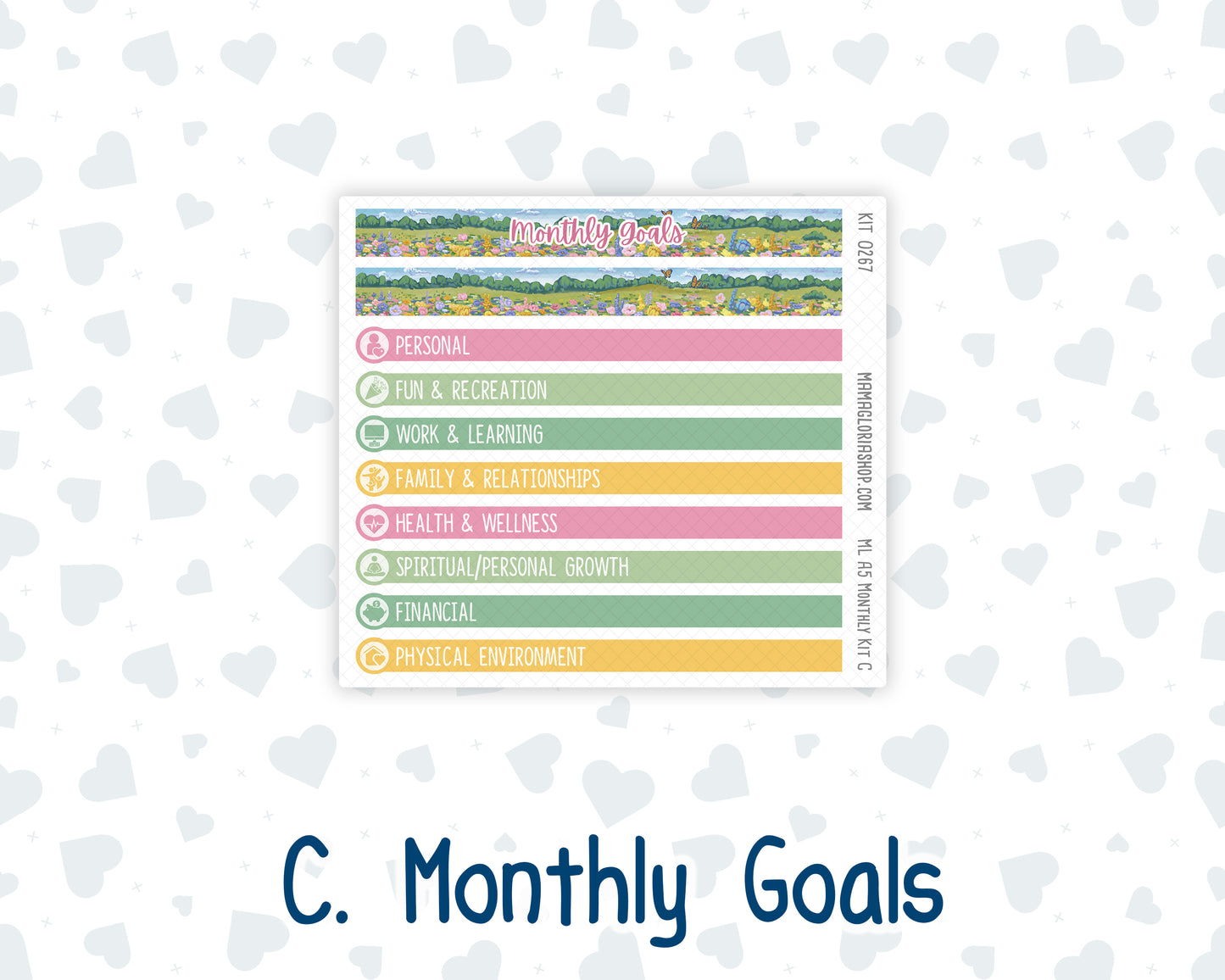 Kit 0267 - A5 - MakseLife Companion Notebook - Monthly Kit - May - Flowers For Mama