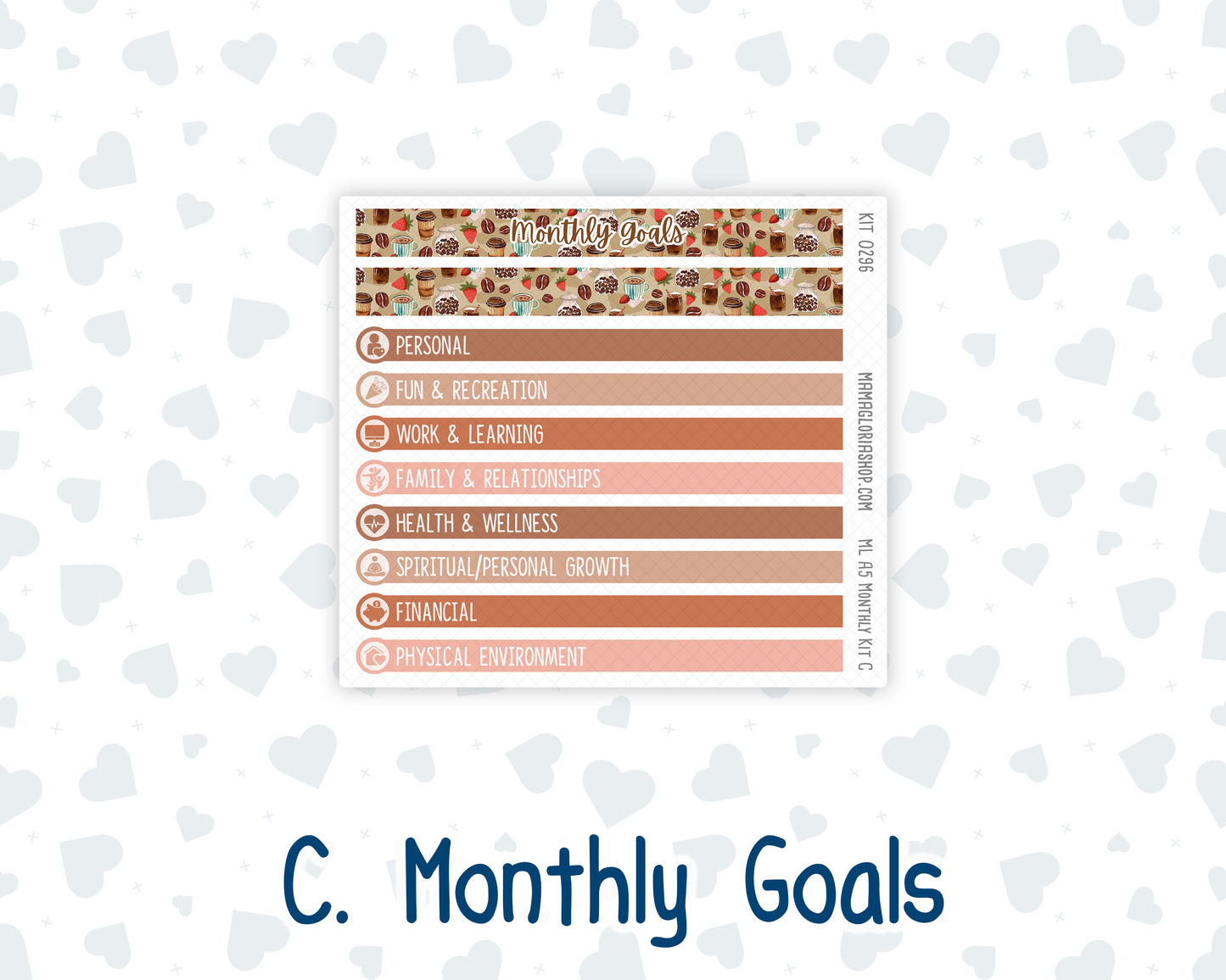 Kit 0296 - A5 - MakseLife Companion Notebook - Monthly Kit - September - Coffee Break