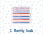 Kit 0273 - A5 - MakseLife Companion Notebook - Monthly Kit - July - Americana In Bloom