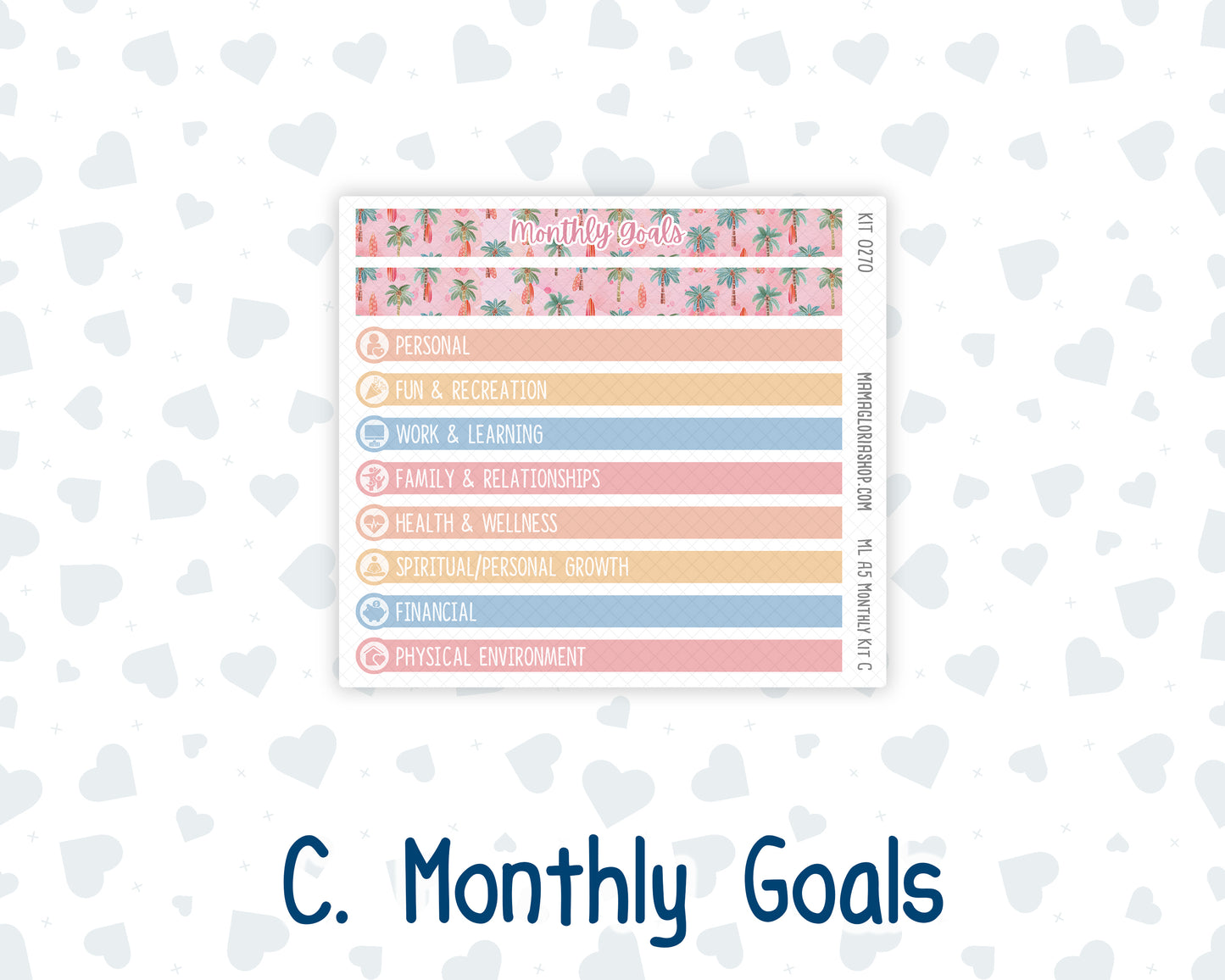 Kit 0270 - A5 - MakseLife Companion Notebook - Monthly Kit - June - Beachside Bliss