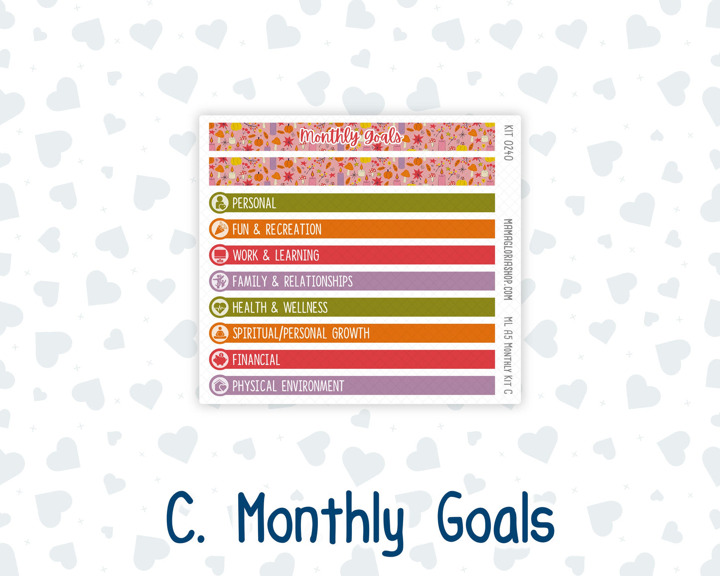 Kit 0240 - A5 - MakseLife Companion Notebook - Monthly Kit - November - Cozy Thanksgiving