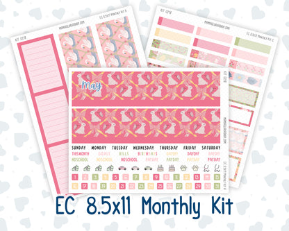 EC 8.5x11 Monthly - Kit 0218- Mother's Love- May- For Erin Condren Planners