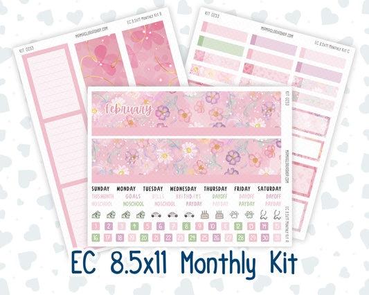 Kit 0253 - 8.5x11 - EC Monthly Kit - February - Rosy Daydreams