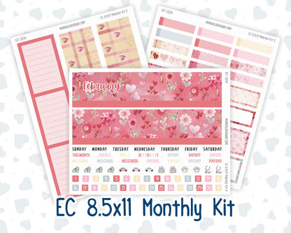 Kit 0254 - 8.5x11 - EC Monthly Kit - February - Valentine Village