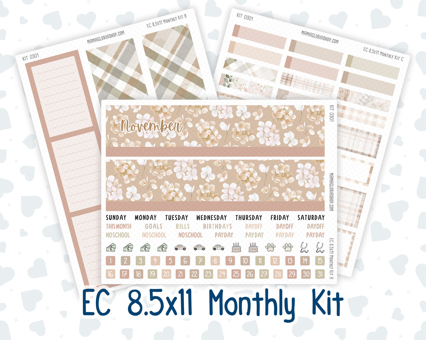 Kit 0301 - 8.5x11 - EC Monthly Kit - November - Sunday Comfort
