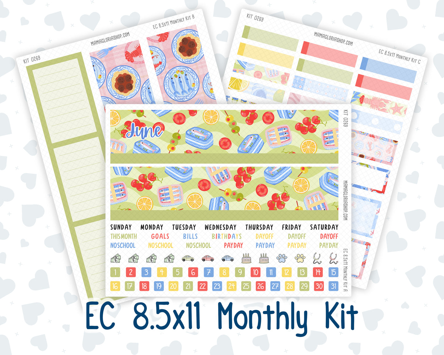 Kit 0269 - 8.5x11 - EC Monthly Kit - June - Dolce Mare