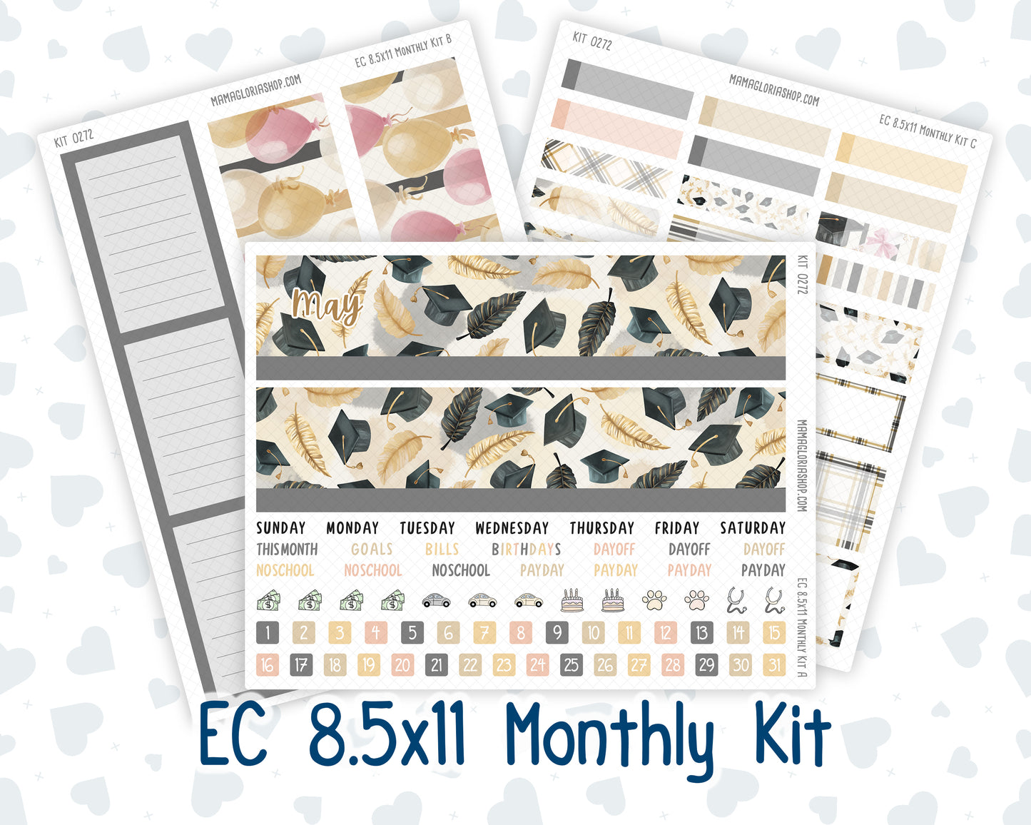 Kit 0272 - 8.5x11 - EC Monthly Kit - May - Graduation