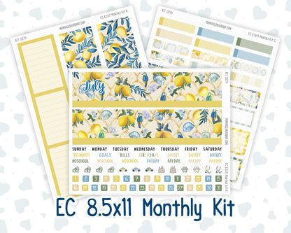 Kit 0274 - 8.5x11 - EC Monthly Kit - July - Sunny Lemon Shore