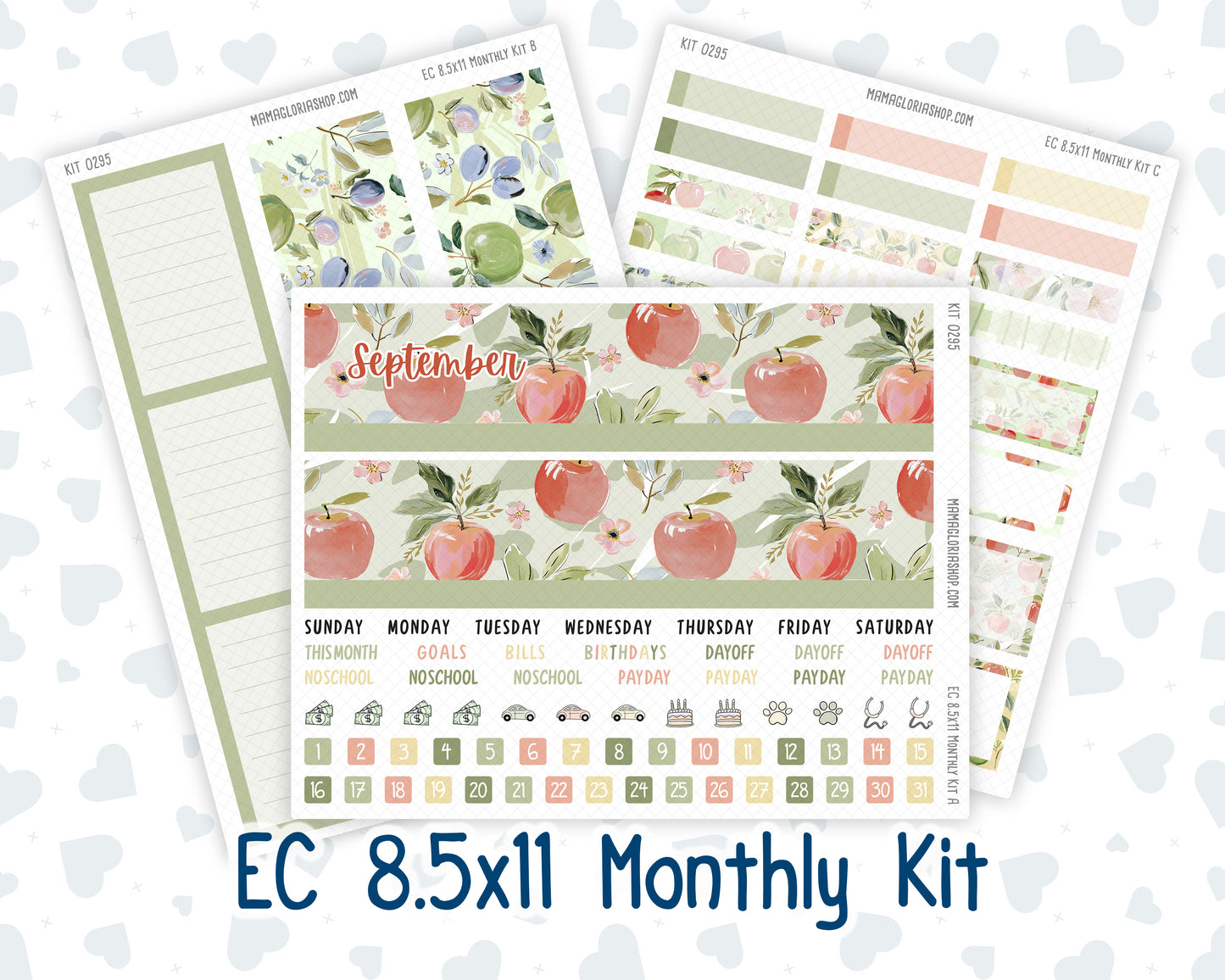 Kit 0295 - 8.5x11 - EC Monthly Kit - September - Apple Harvest