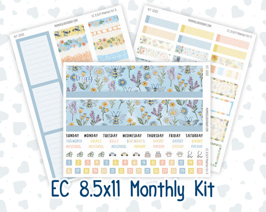Kit 0265 - 8.5x11 - EC Monthly Kit - May - Honeybee Sky