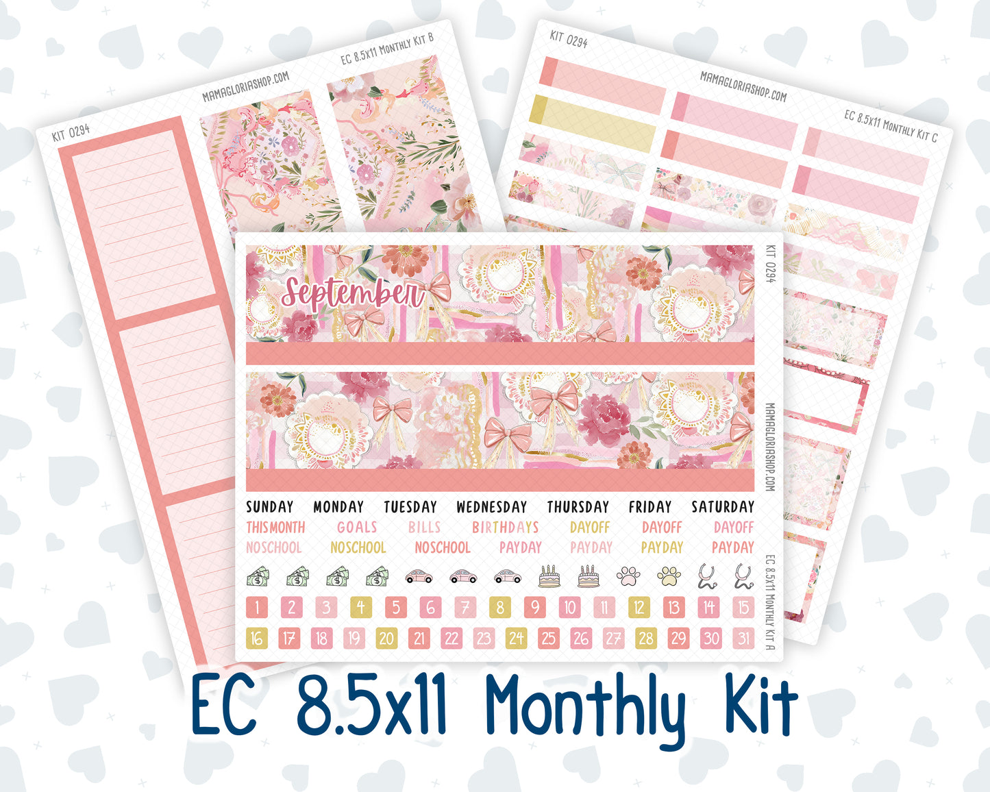 Kit 0294 - 8.5x11 - EC Monthly Kit - September - Rosy Reveria