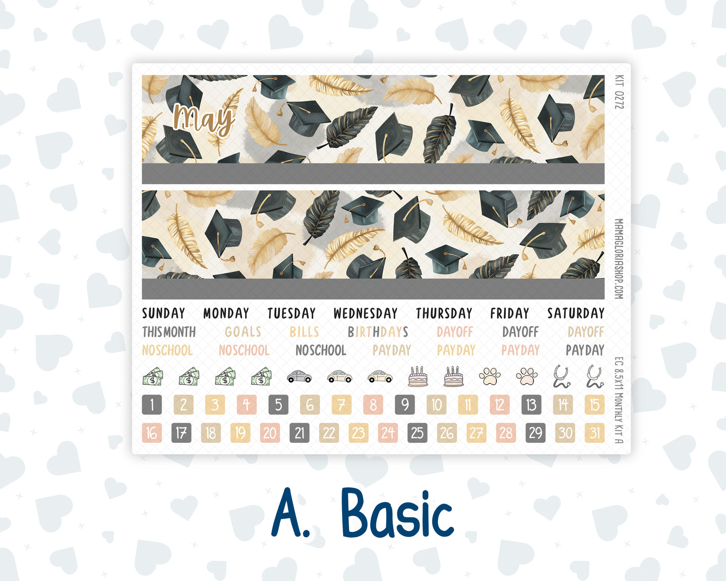 Kit 0272 - 8.5x11 - EC Monthly Kit - May - Graduation