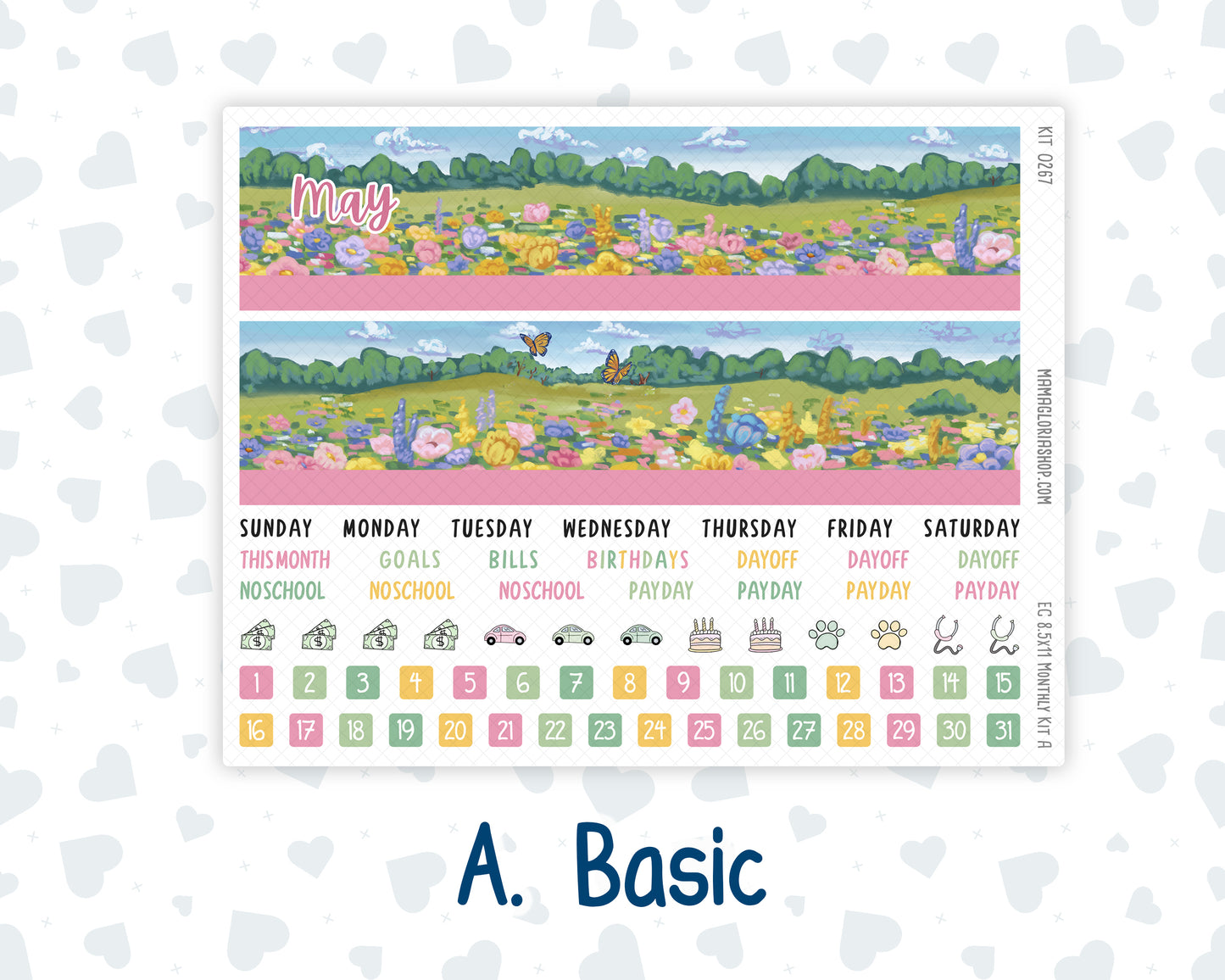 Kit 0267 - 8.5x11 - EC Monthly Kit - May - Flowers For Mama