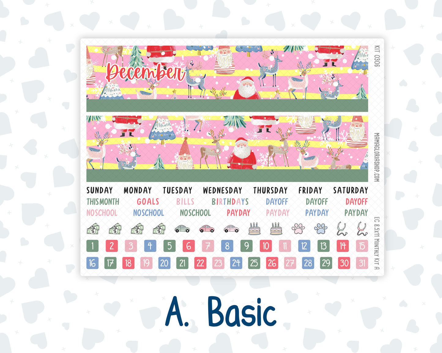 Kit 0306 - 8.5x11 - EC Monthly Kit - December - Jolly Mischief