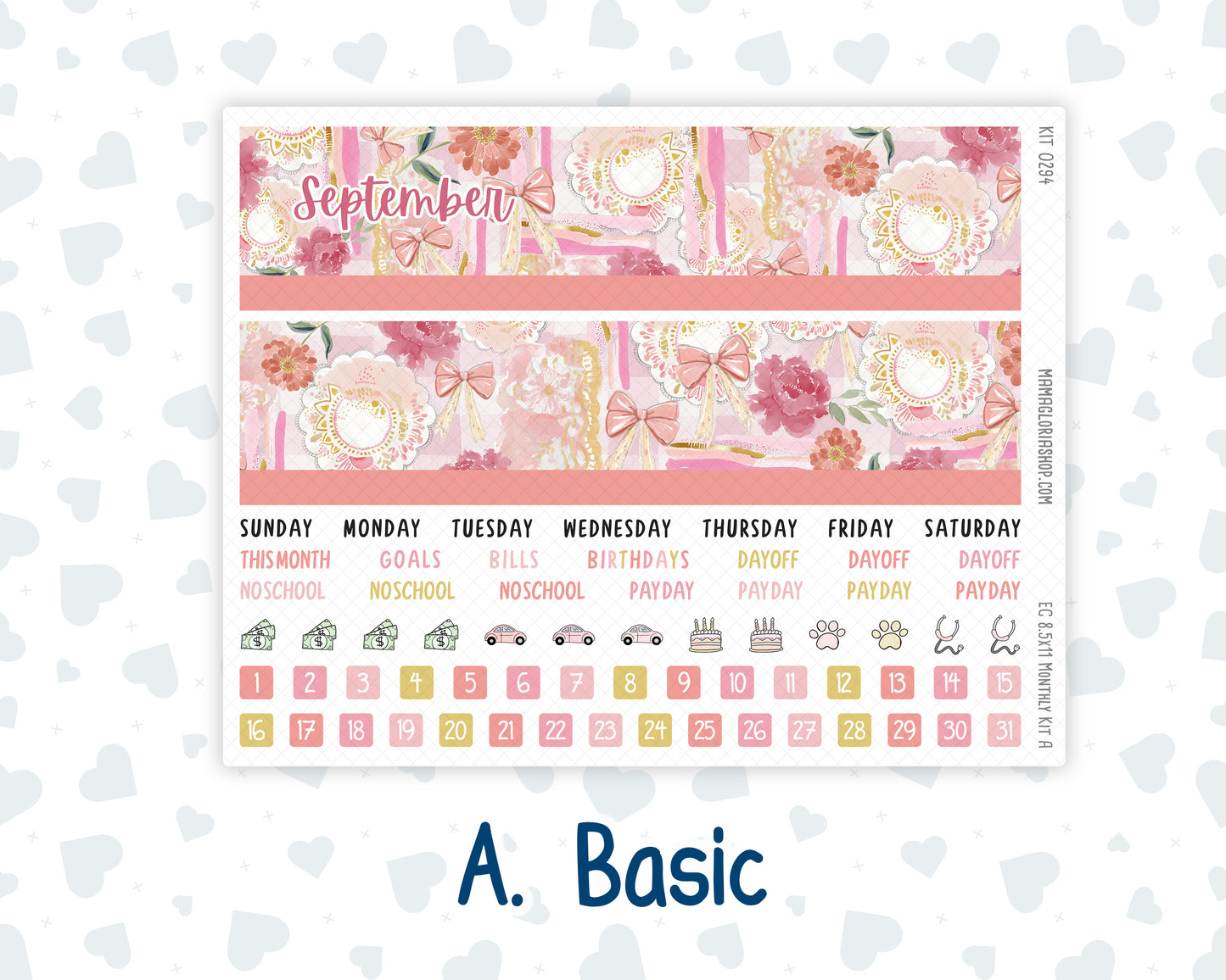 Kit 0294 - 8.5x11 - EC Monthly Kit - September - Rosy Reveria