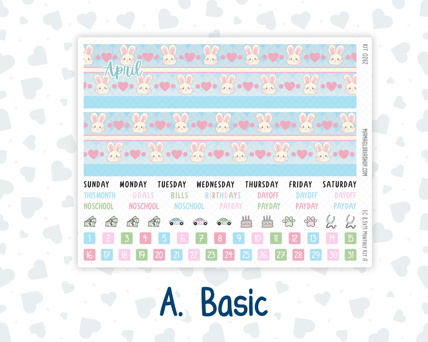 Kit 0262 - 8.5x11 - EC Monthly Kit - April - Spring Puffs