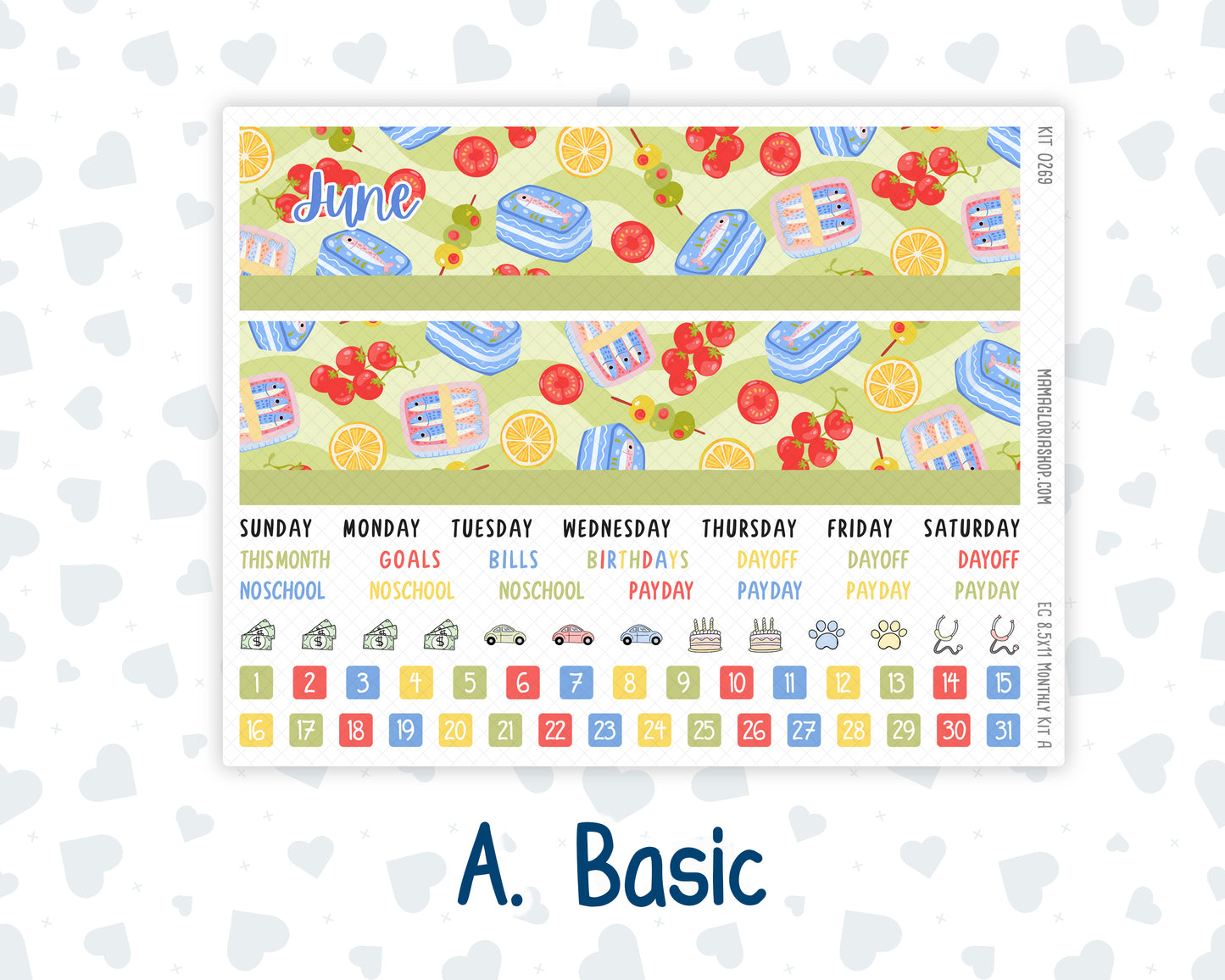 Kit 0269 - 8.5x11 - EC Monthly Kit - June - Dolce Mare