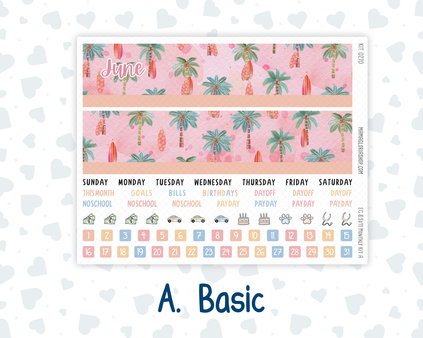 Kit 0270 - 8.5x11 - EC Monthly Kit - June - Beachside Bliss