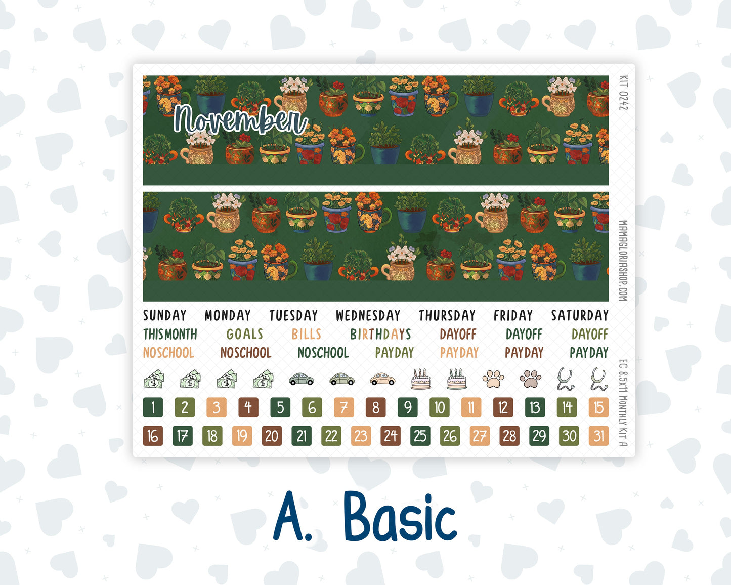 Kit 0242 - 8.5x11 - EC Monthly Kit - November - Cottage Autumn