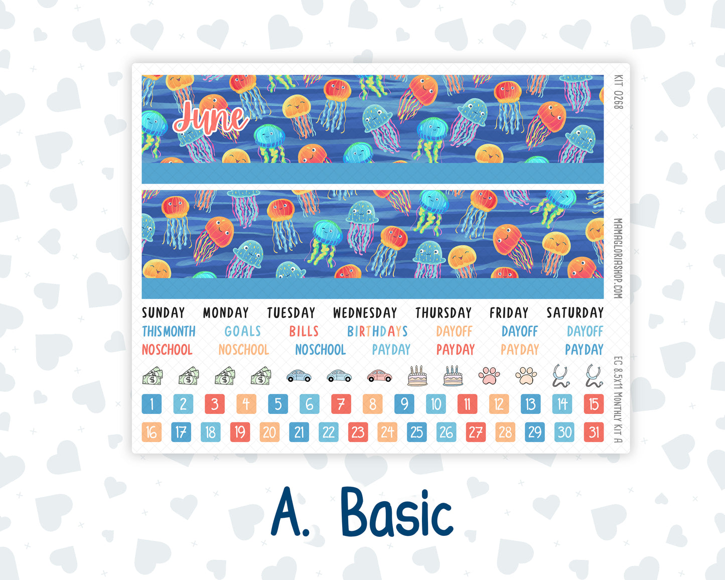Kit 0268 - 8.5x11 - EC Monthly Kit - June - Sea Sweeties