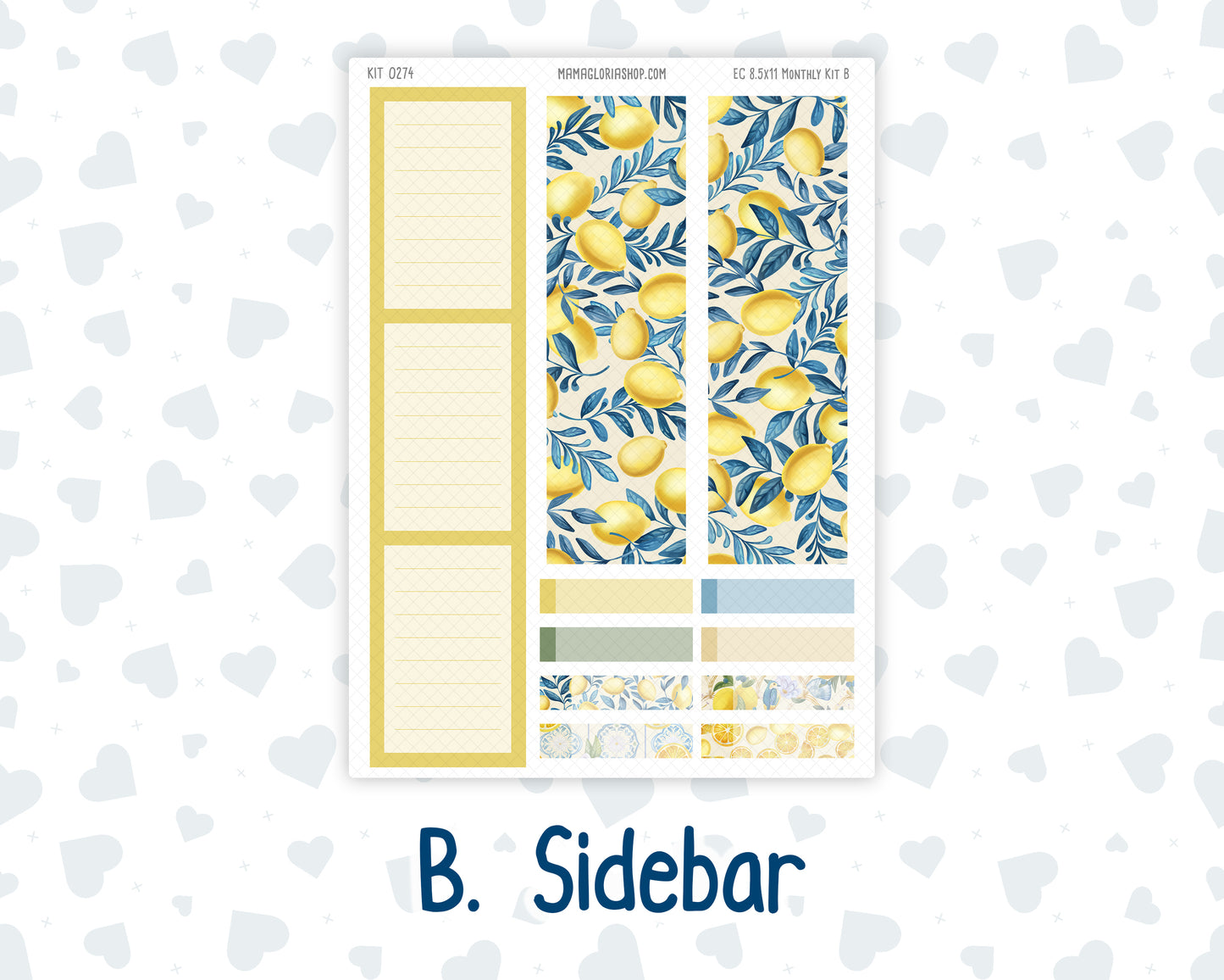 Kit 0274 - 8.5x11 - EC Monthly Kit - July - Sunny Lemon Shore