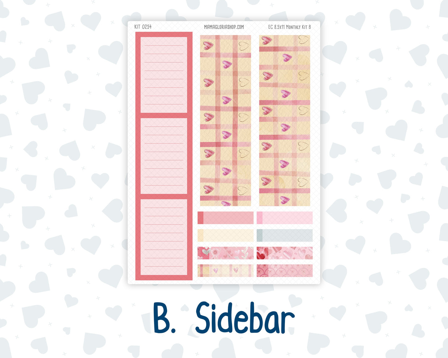 Kit 0254 - 8.5x11 - EC Monthly Kit - February - Valentine Village