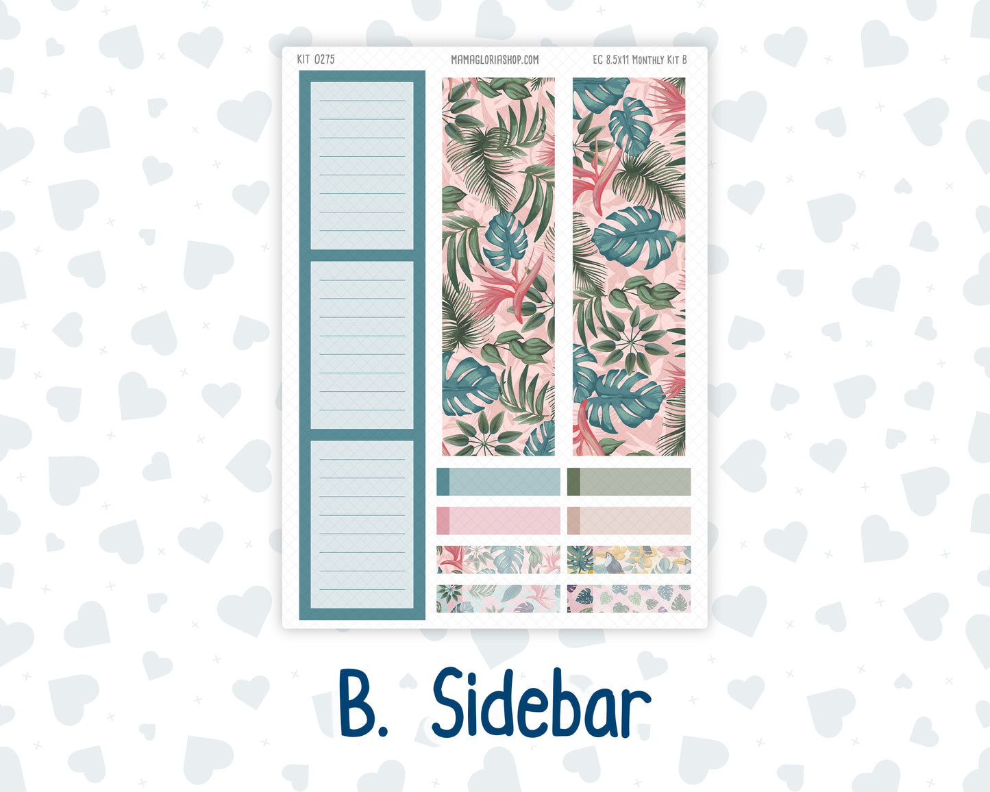Kit 0275 - 8.5x11 - EC Monthly Kit - July - Tropical Safari Blush
