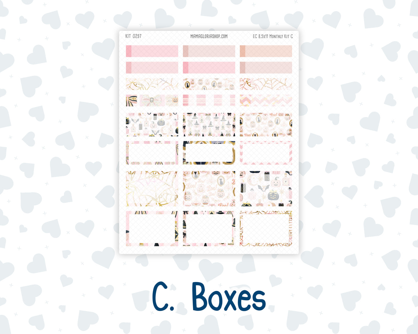 Kit 0297 - 8.5x11 - EC Monthly Kit - October - Pink Spell