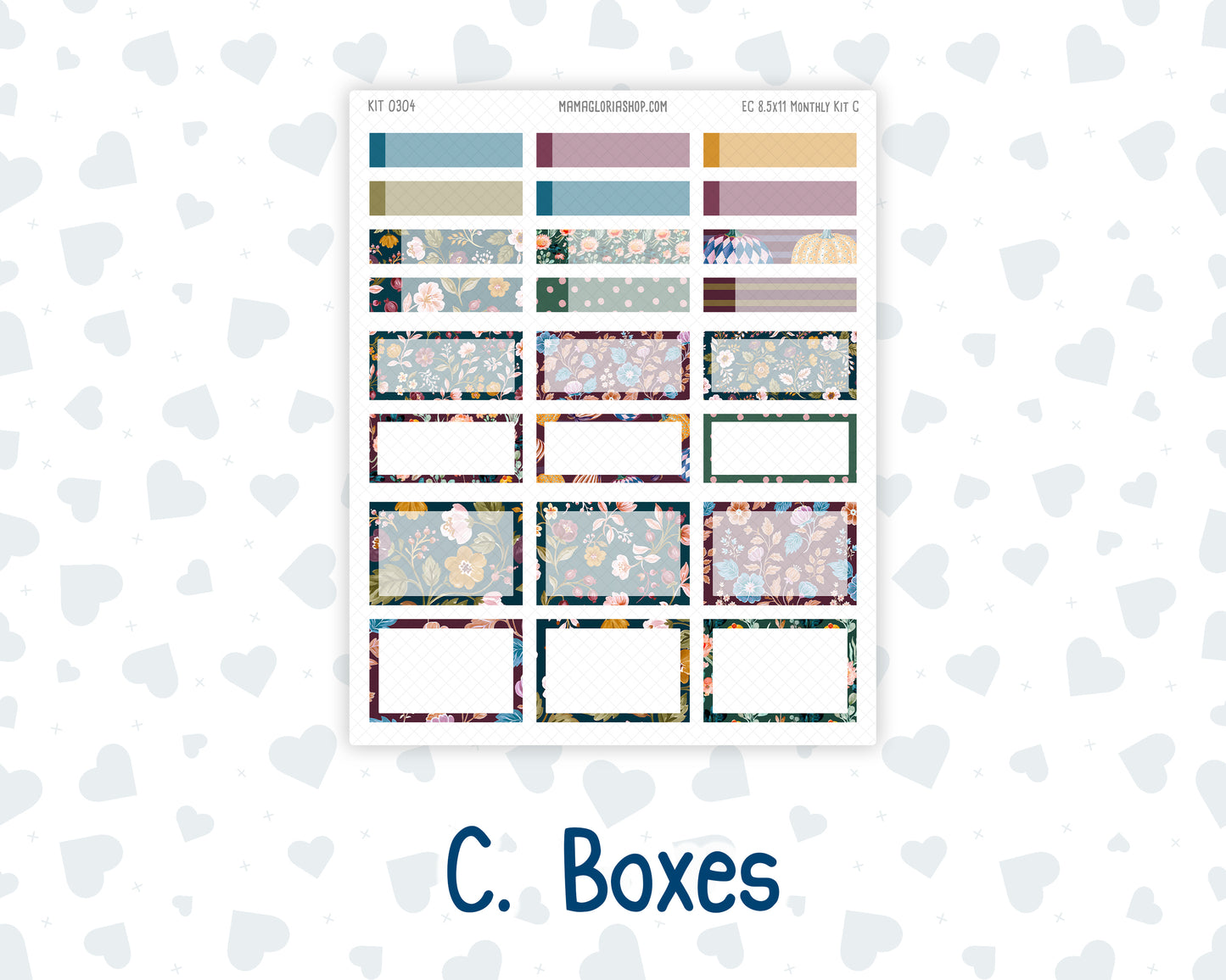 Kit 0304 - 8.5x11 - EC Monthly Kit - November - Autumn In Bloom