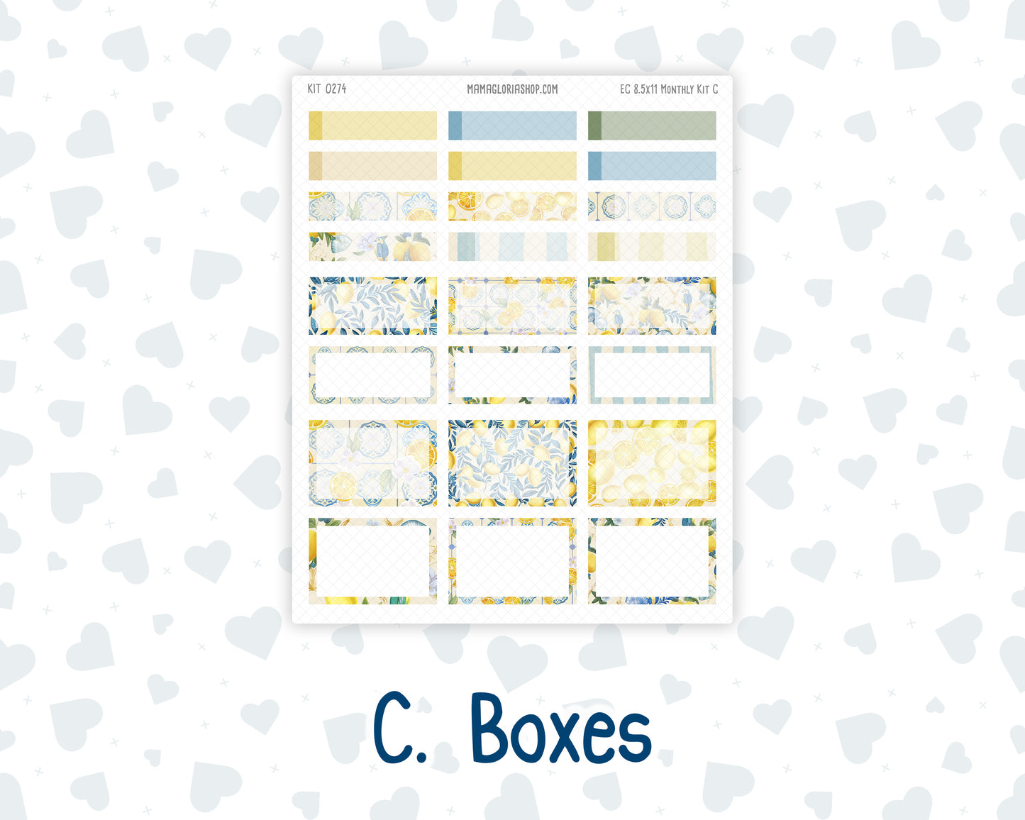Kit 0274 - 8.5x11 - EC Monthly Kit - July - Sunny Lemon Shore