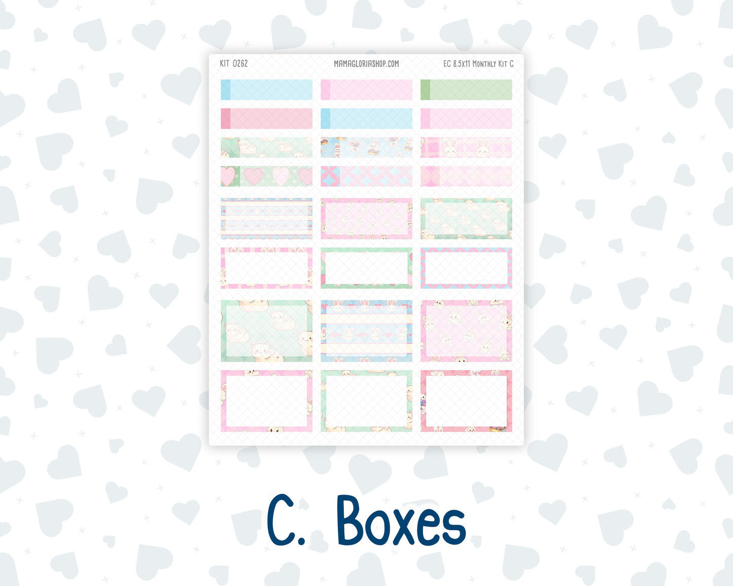 Kit 0262 - 8.5x11 - EC Monthly Kit - April - Spring Puffs