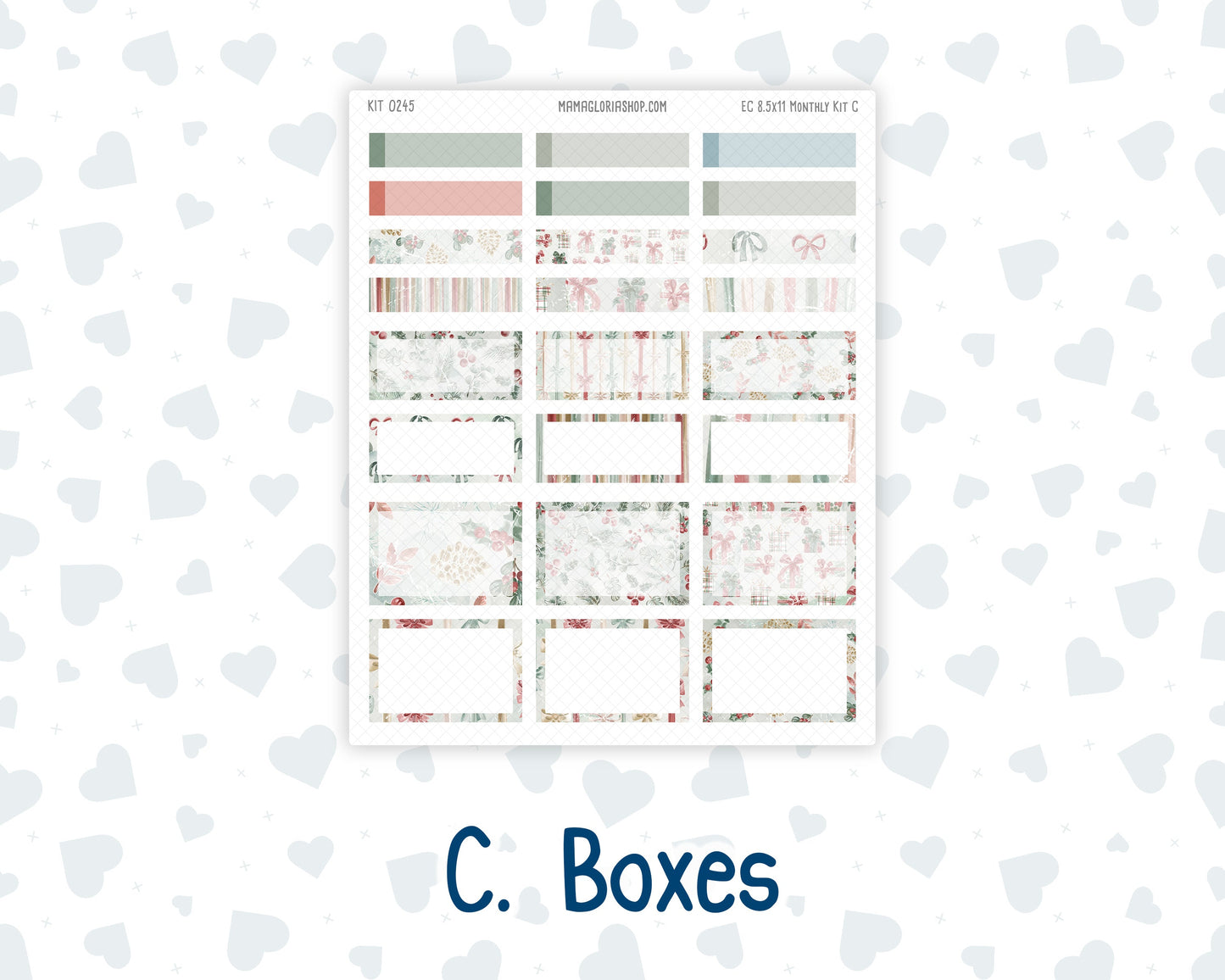 Kit 0245 - 8.5x11 - EC Monthly Kit - December - Vintage Christmas
