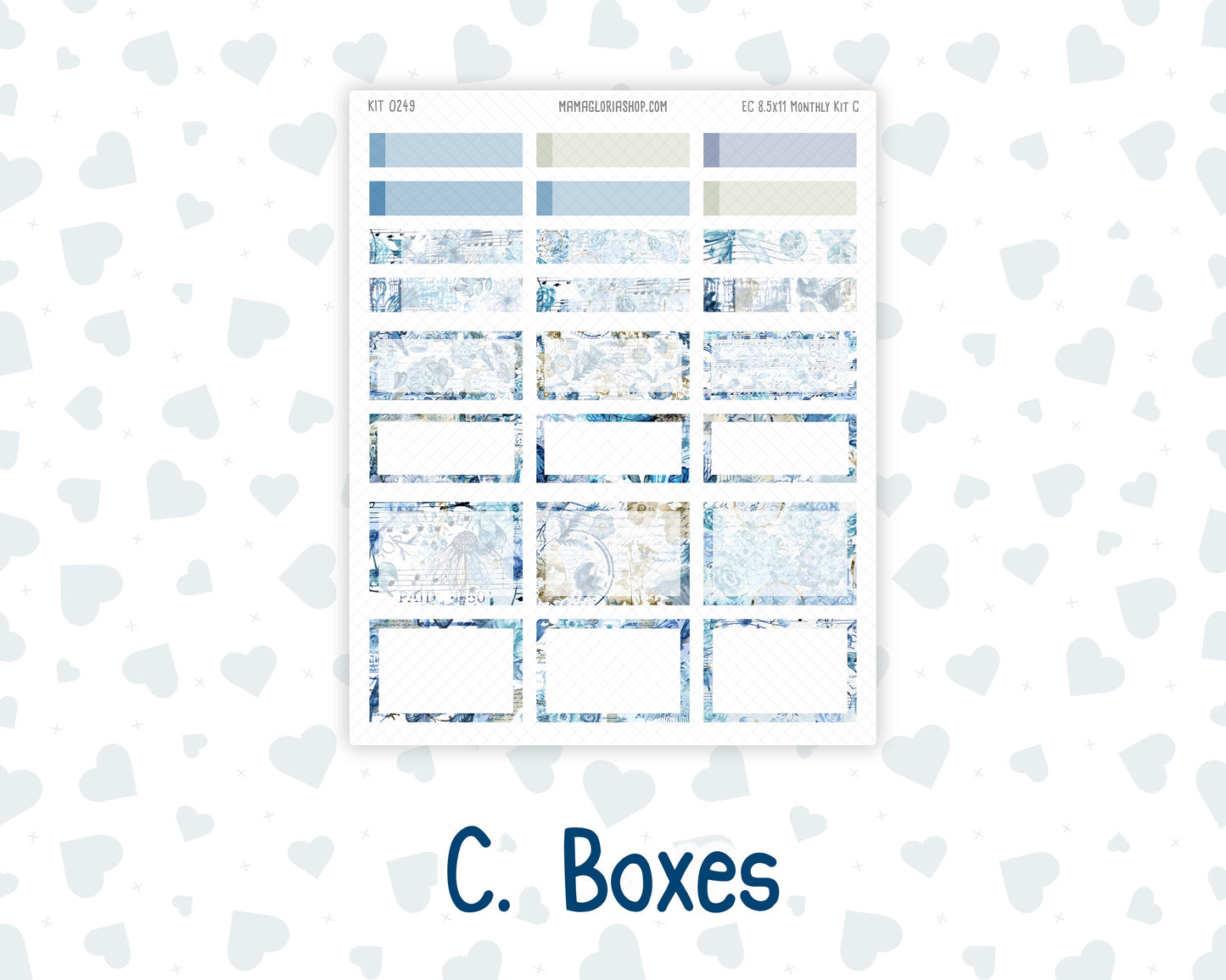 Kit 0249 - 8.5x11 - EC Monthly Kit - January - Icy Lace