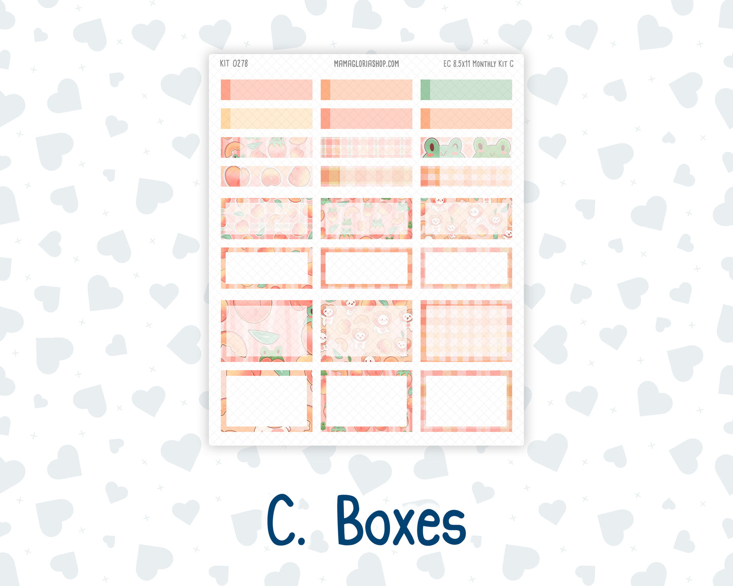 Kit 0278 - 8.5x11 - EC Monthly Kit - August - Oops, All Peaches