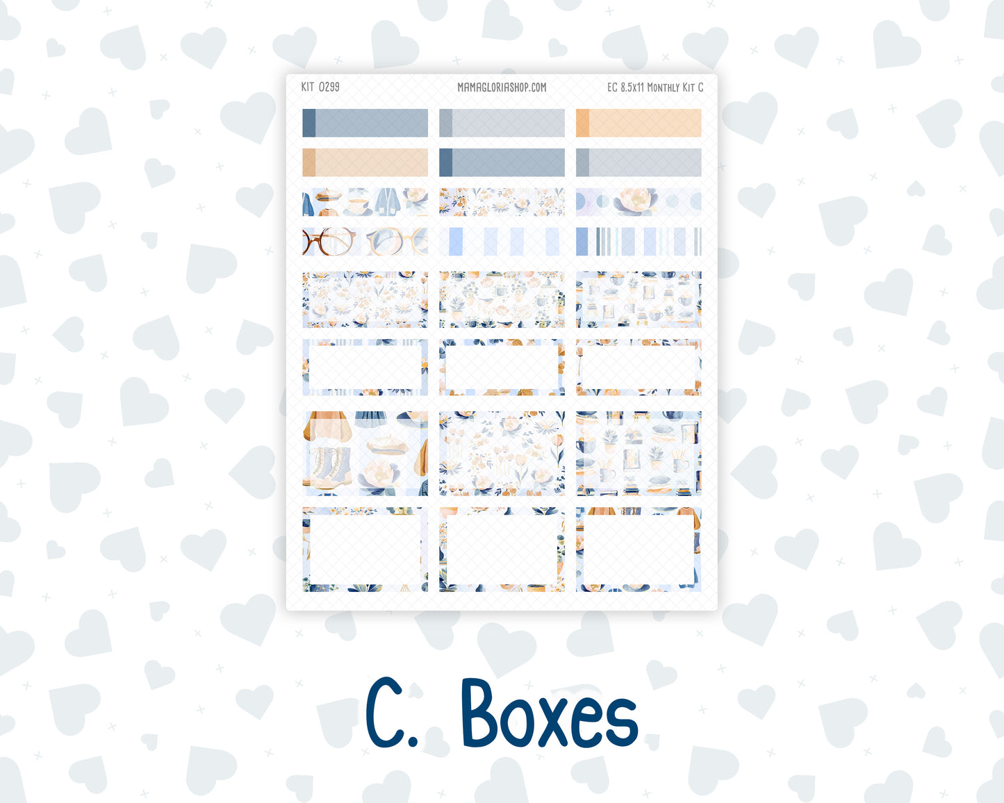 Kit 0299 - 8.5x11 - EC Monthly Kit - October - Book Nook