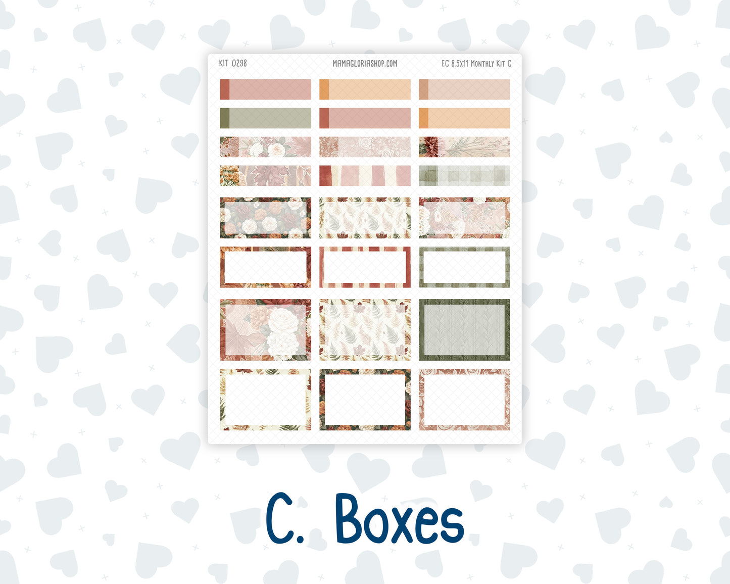 Kit 0298 - 8.5x11 - EC Monthly Kit - October - Velvet Bloom