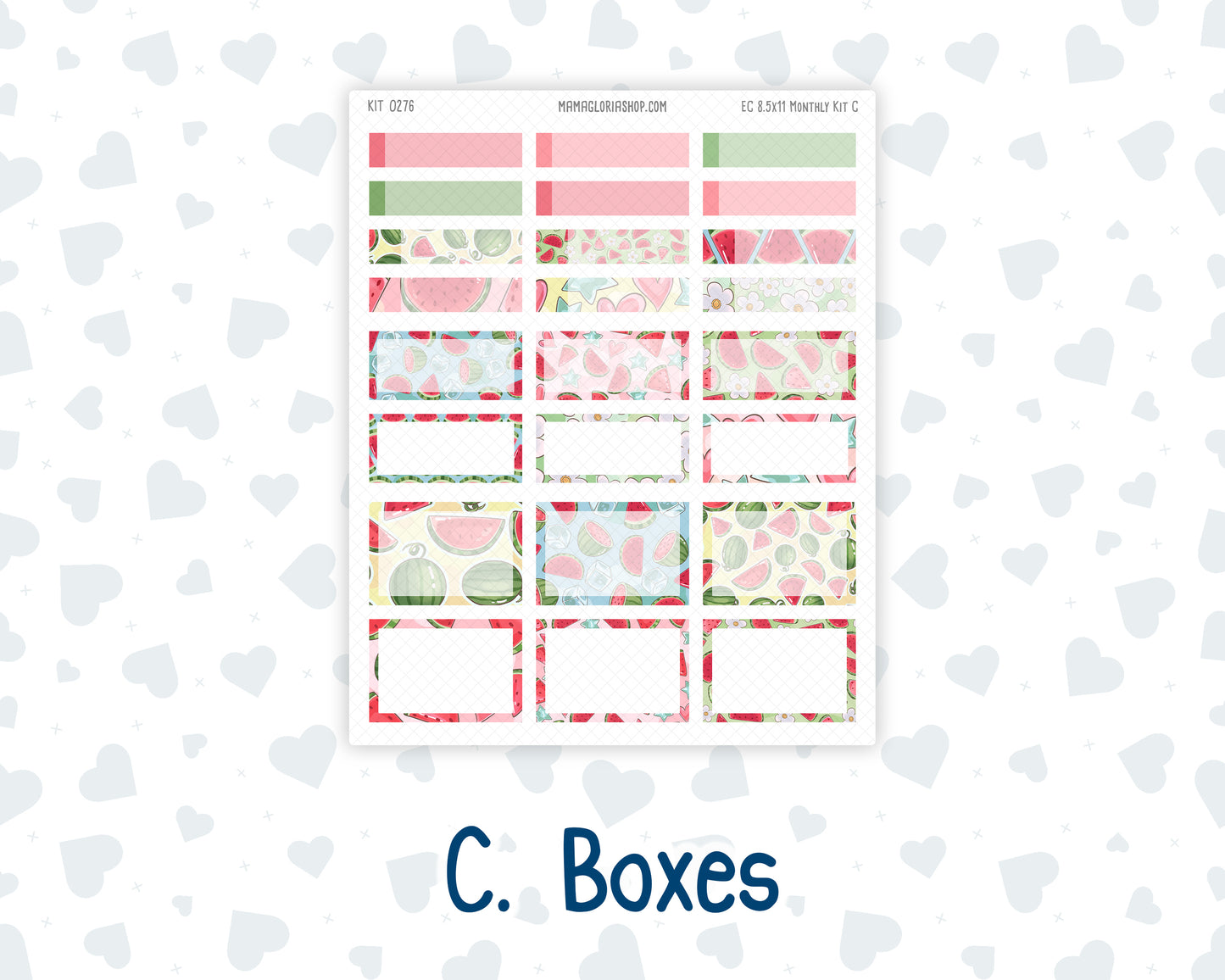 Kit 0276 - 8.5x11 - EC Monthly Kit - July - Melon Crush