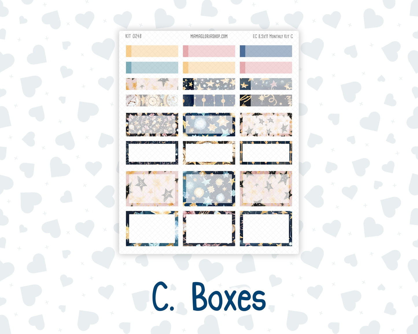Kit 0248 - 8.5x11 - EC Monthly Kit - January - Midnight Countdown