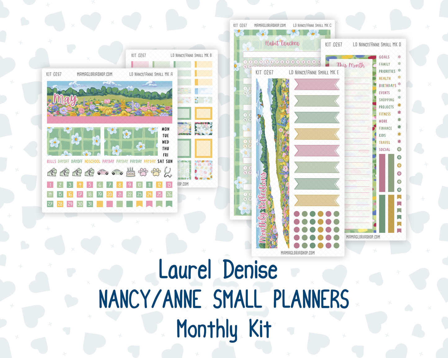 Kit 0267 - Laurel Denise Nancy/Anne Small - Monthly Kit - May - Flowers For Mama