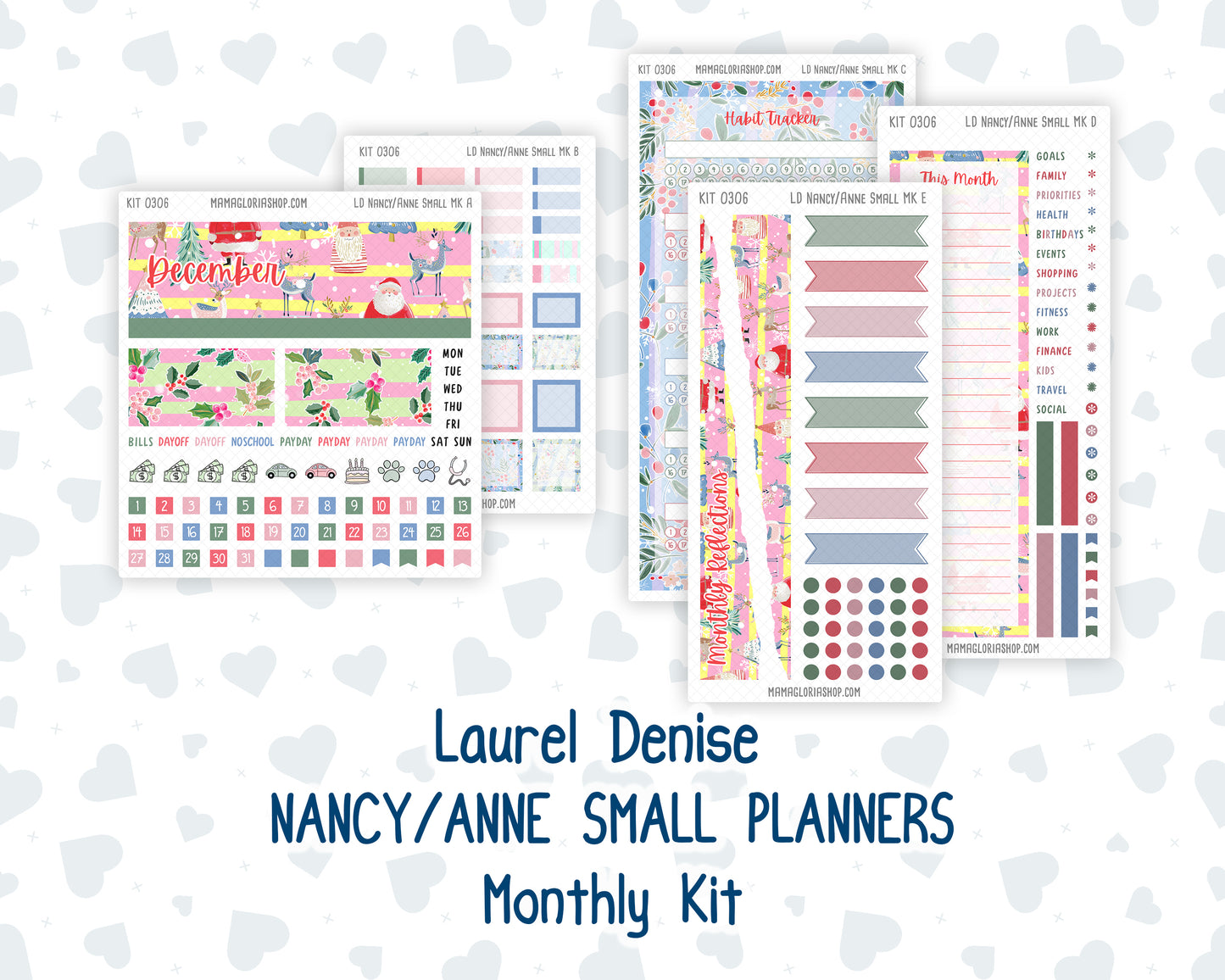Kit 0306 - Laurel Denise Nancy/Anne Small - Monthly Kit - December - Jolly Mischief