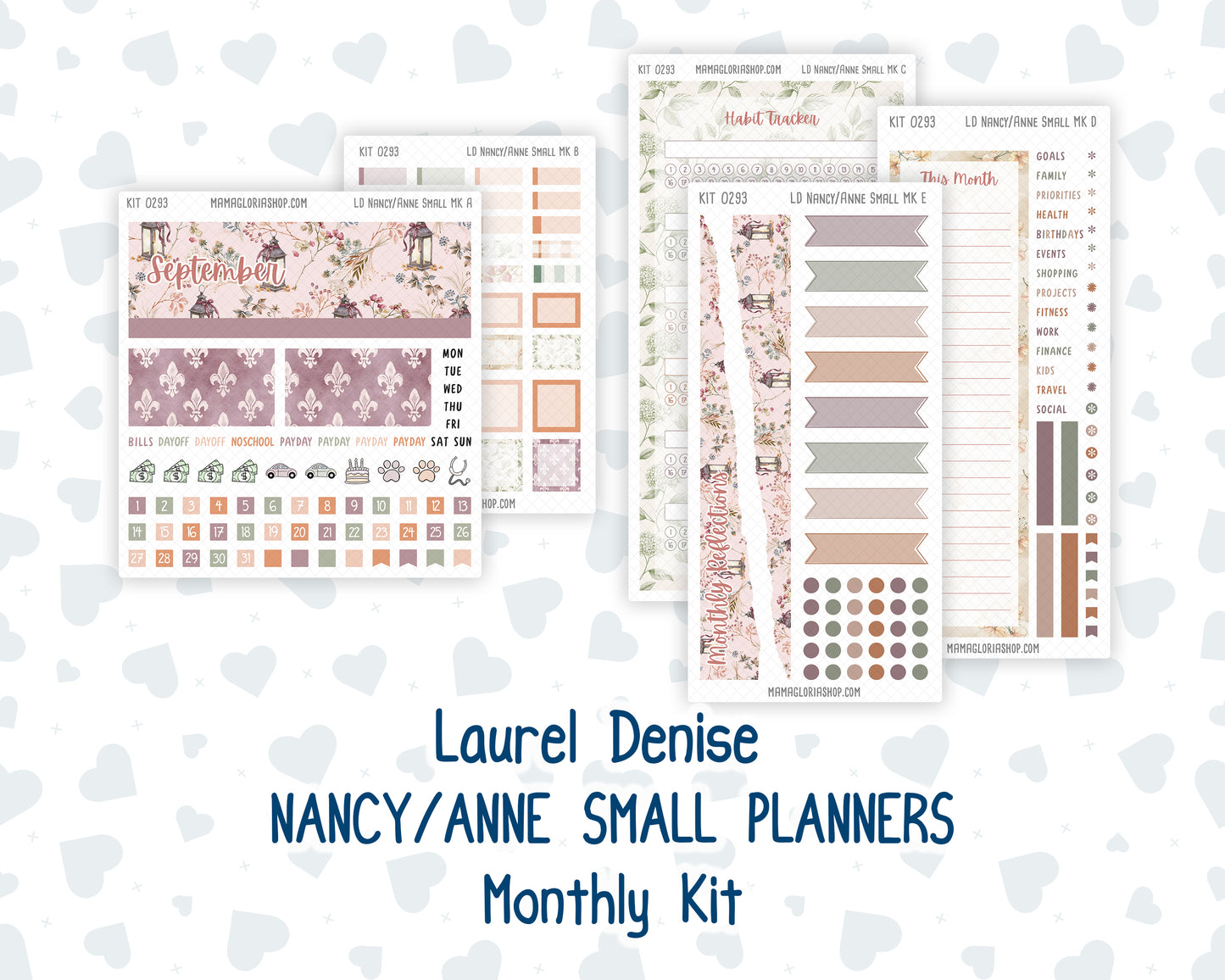 Kit 0293 - Laurel Denise Nancy/Anne Small - Monthly Kit - September - Fleur de Provence