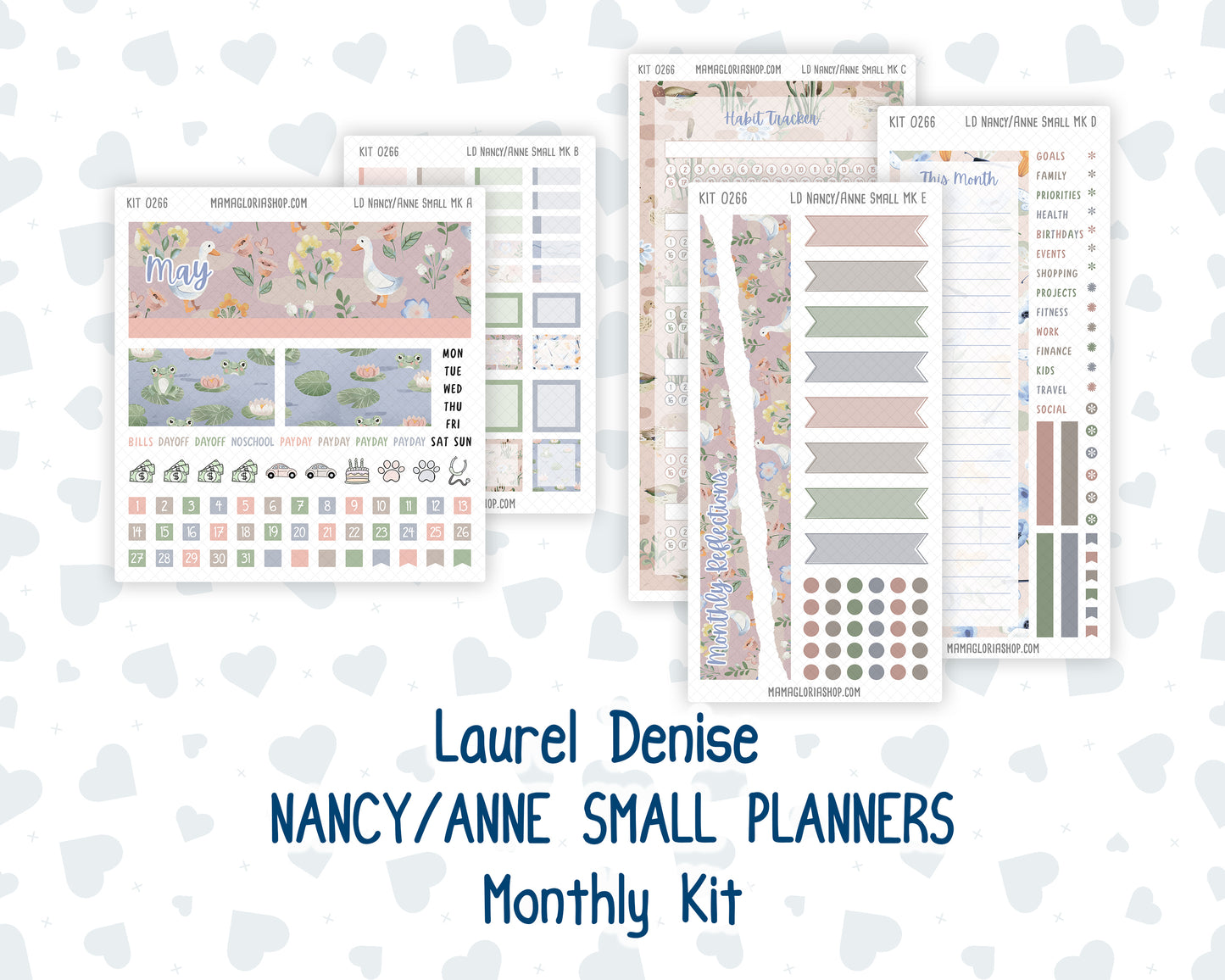 Kit 0266 - Laurel Denise Nancy/Anne Small - Monthly Kit - May - Froggy Lake Picnic