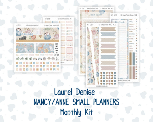 Kit 0255 - Laurel Denise Nancy/Anne Small - Monthly Kit - February - Cottagecore Kitties