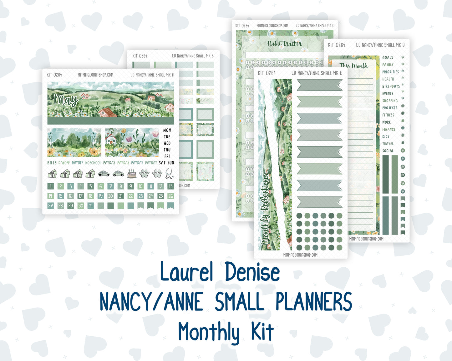 Kit 0264 - Laurel Denise Nancy/Anne Small - Monthly Kit - May - Spring Walk