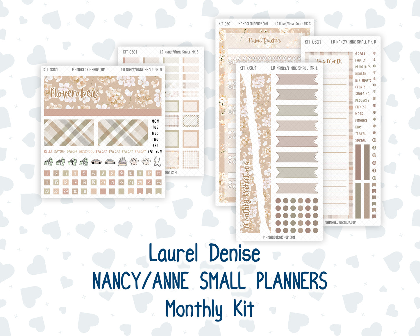 Kit 0301 - Laurel Denise Nancy/Anne Small - Monthly Kit - November - Sunday Comfort