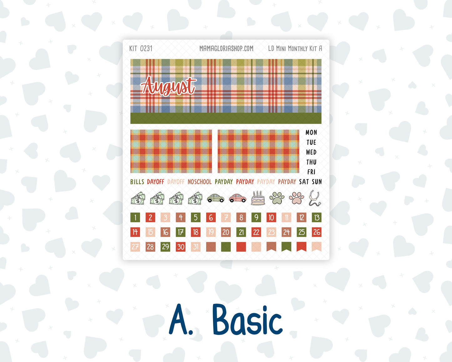 Kit 0231 - Laurel Denise Mini - Monthly Kit - August - Backyard BBQ
