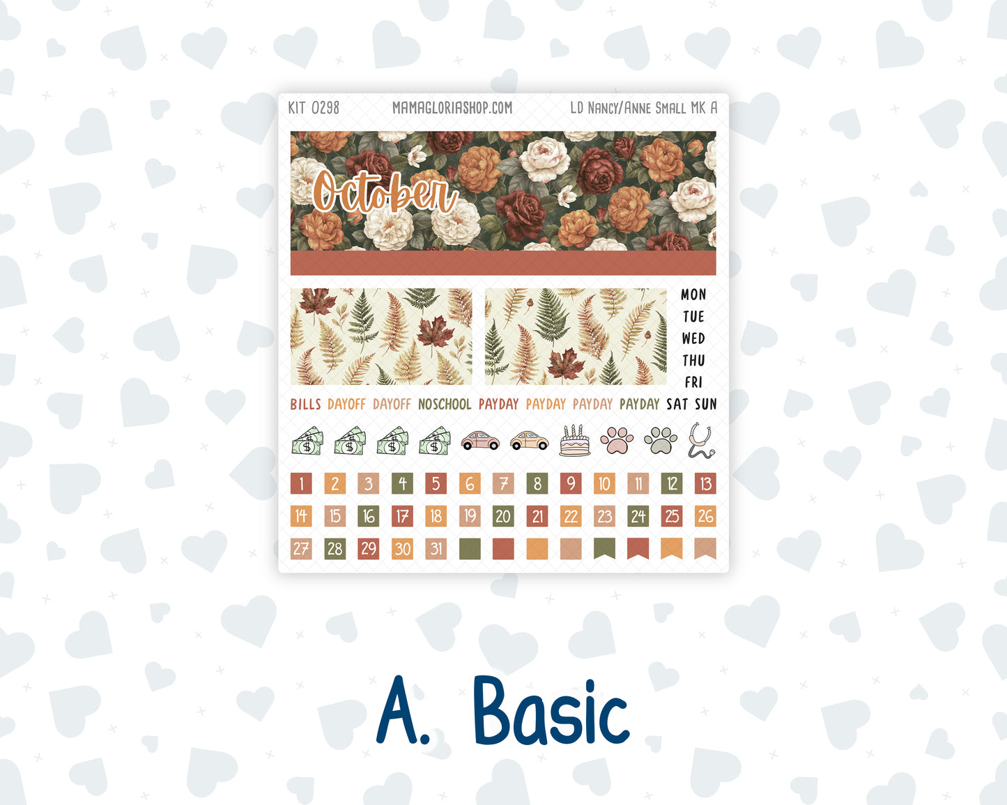 Kit 0298 - Laurel Denise Nancy/Anne Small - Monthly Kit - October - Velvet Bloom